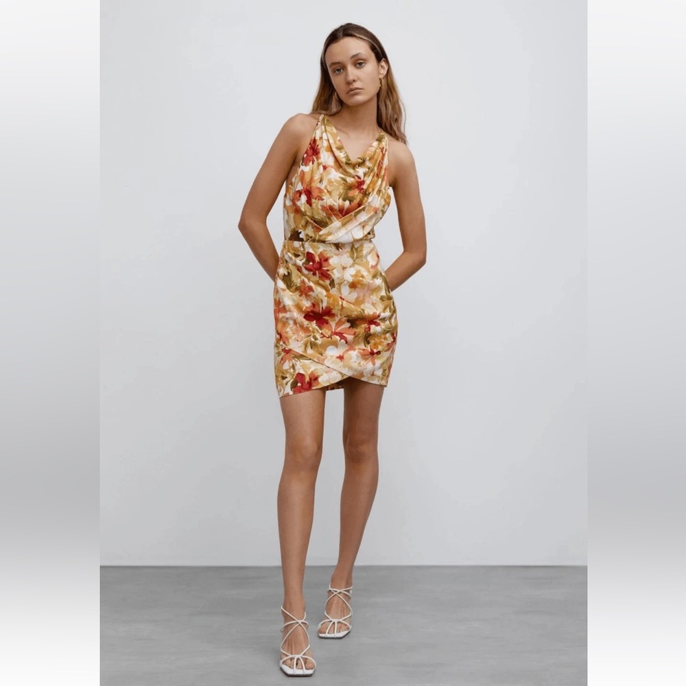 Significant Other Chiara Dress - Watercolor Floral Open Back Dress Size 10